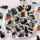 Stickere cu pisici negre – 46 buc